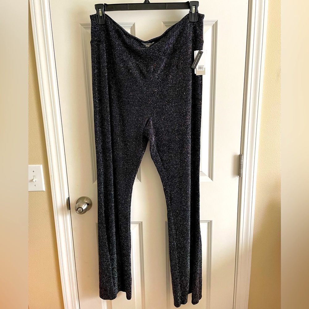 NWT BP Nordstrom Black sparkly flare pants 1X